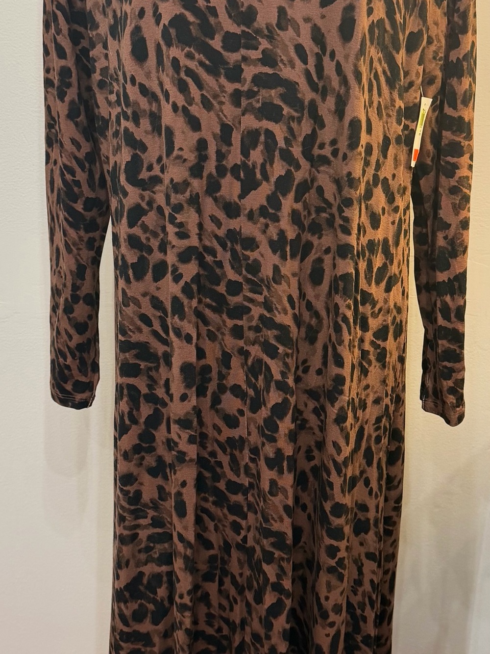 Brown Leopard Print Long Sleeve Maxi Dress Old Navy